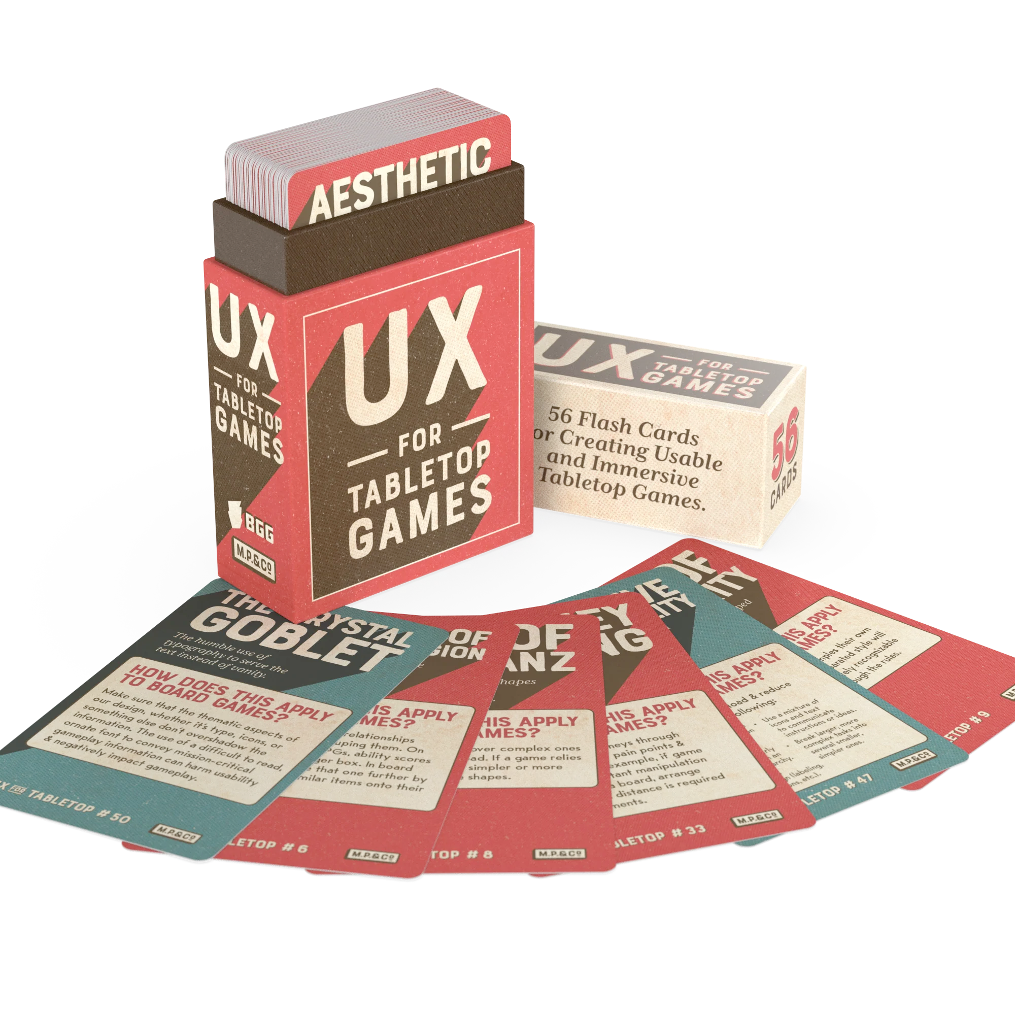 Hero shot of the UX for Tabletop Games flash card deck.