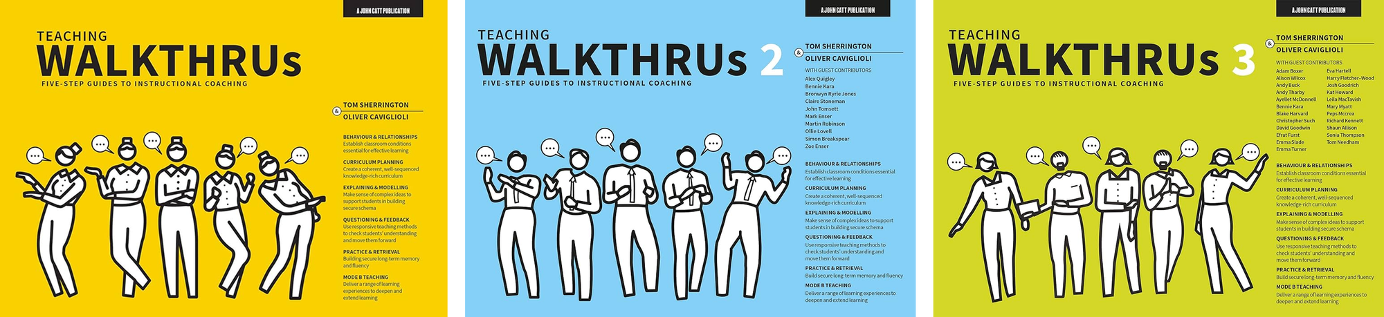 Screenshot of 3 books in the Teaching Walkthrus book series.