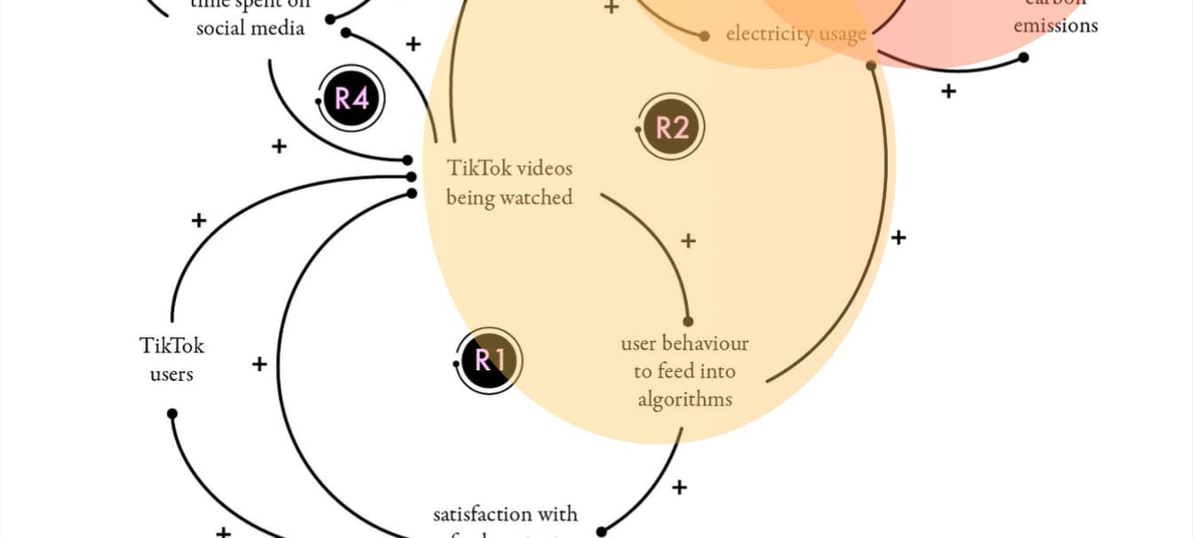 Close-up, cropped portion of a system map for TikTok. Representative. More details in the linked posts.