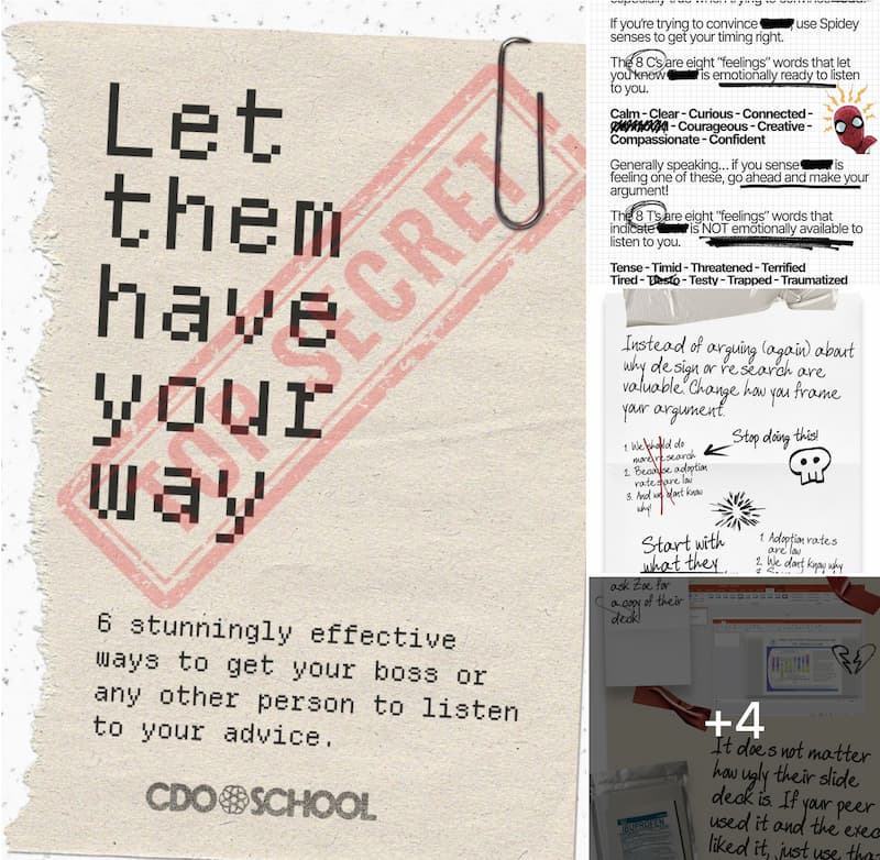 A collage of images from the “Let them have your way” Zine.